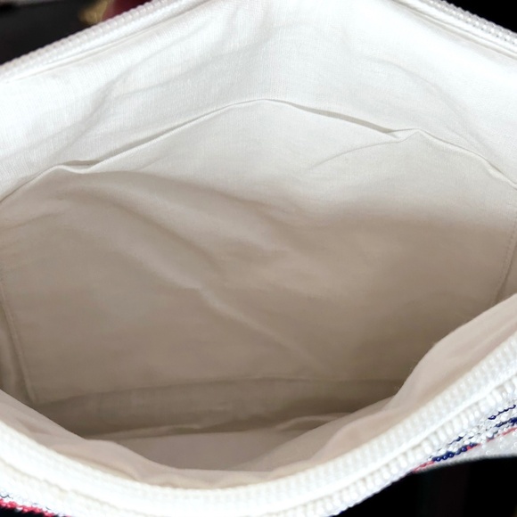 Patriotic Lip Beaded Clutch Handbag /Crossbody Bag Purse Chain Shoulder Strap - Picture 5 of 6